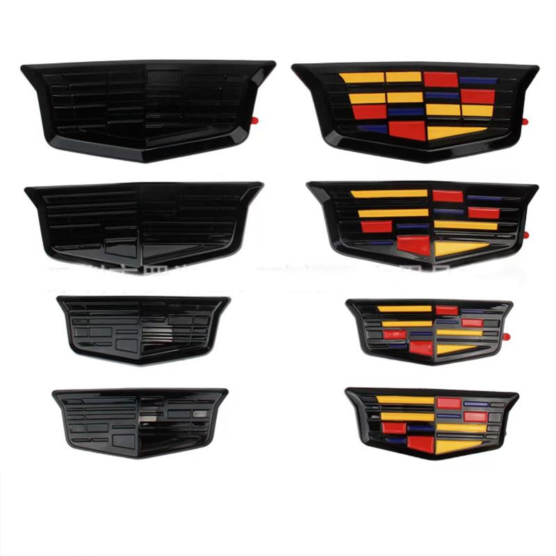 For Cadillac CT4 ABS 3D Car Front Hood Emblems Emblem Rear Trunk Logo Side Fender Badge Hubcaps Cover Stickers Auto Accessories