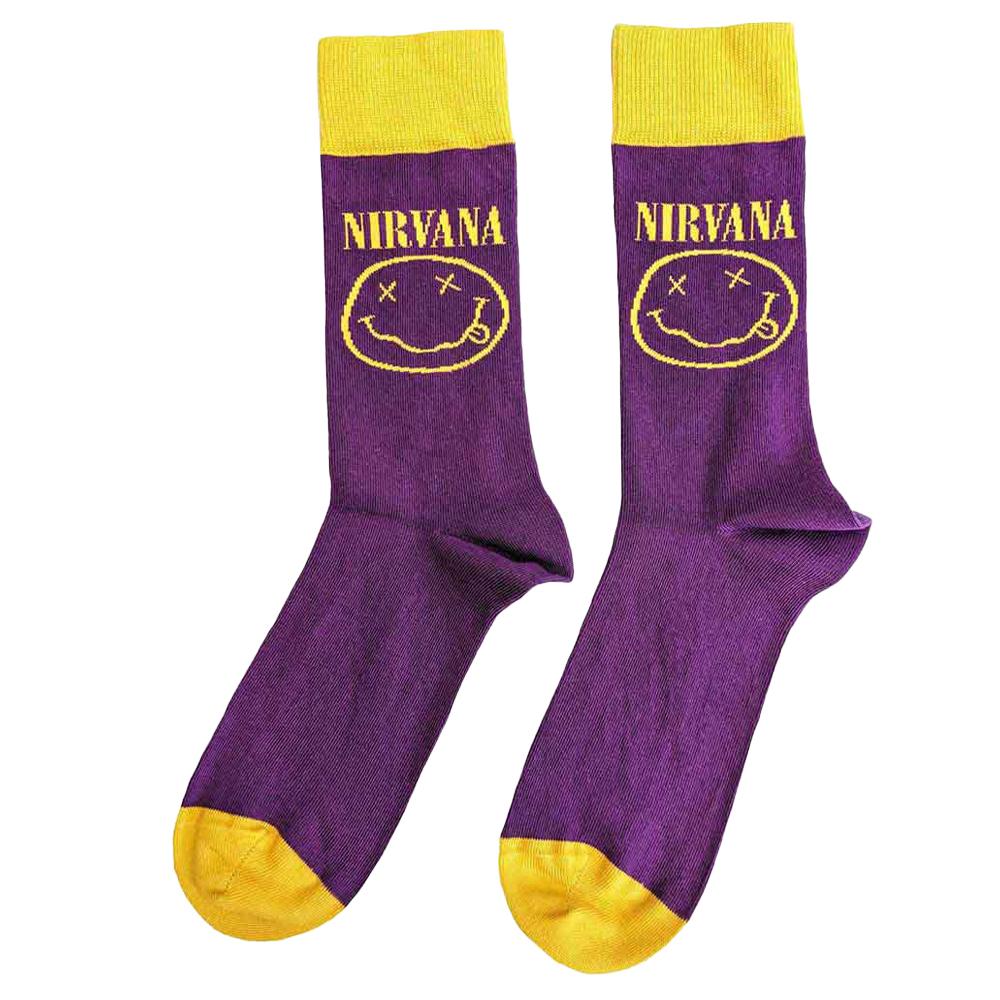 Nirvana Unisex Voksen Happy Face Ankelsokker