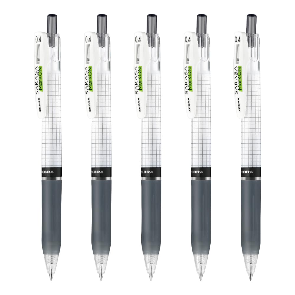 

Zebra Gel Ballpoint Pen Sarasa Markon Black Set of 5 0.4mm P-JJS77-BK5-AZ