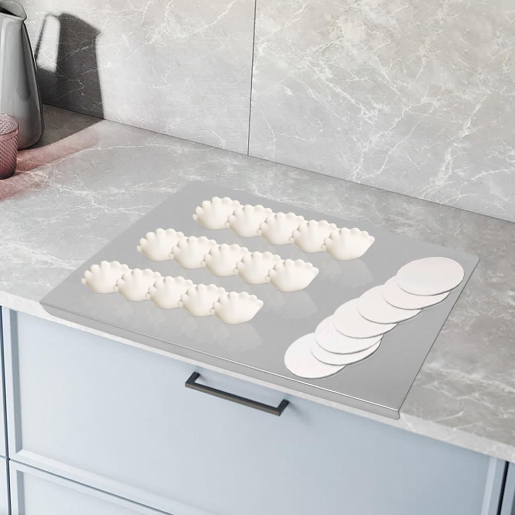 201 Edelstahl Hack- Schneidebrett, Arbeitsplatten-Schutz für die Küche, Große Größe 50x40cm - Langlebiges Lebensmittelzubereitungsbrett