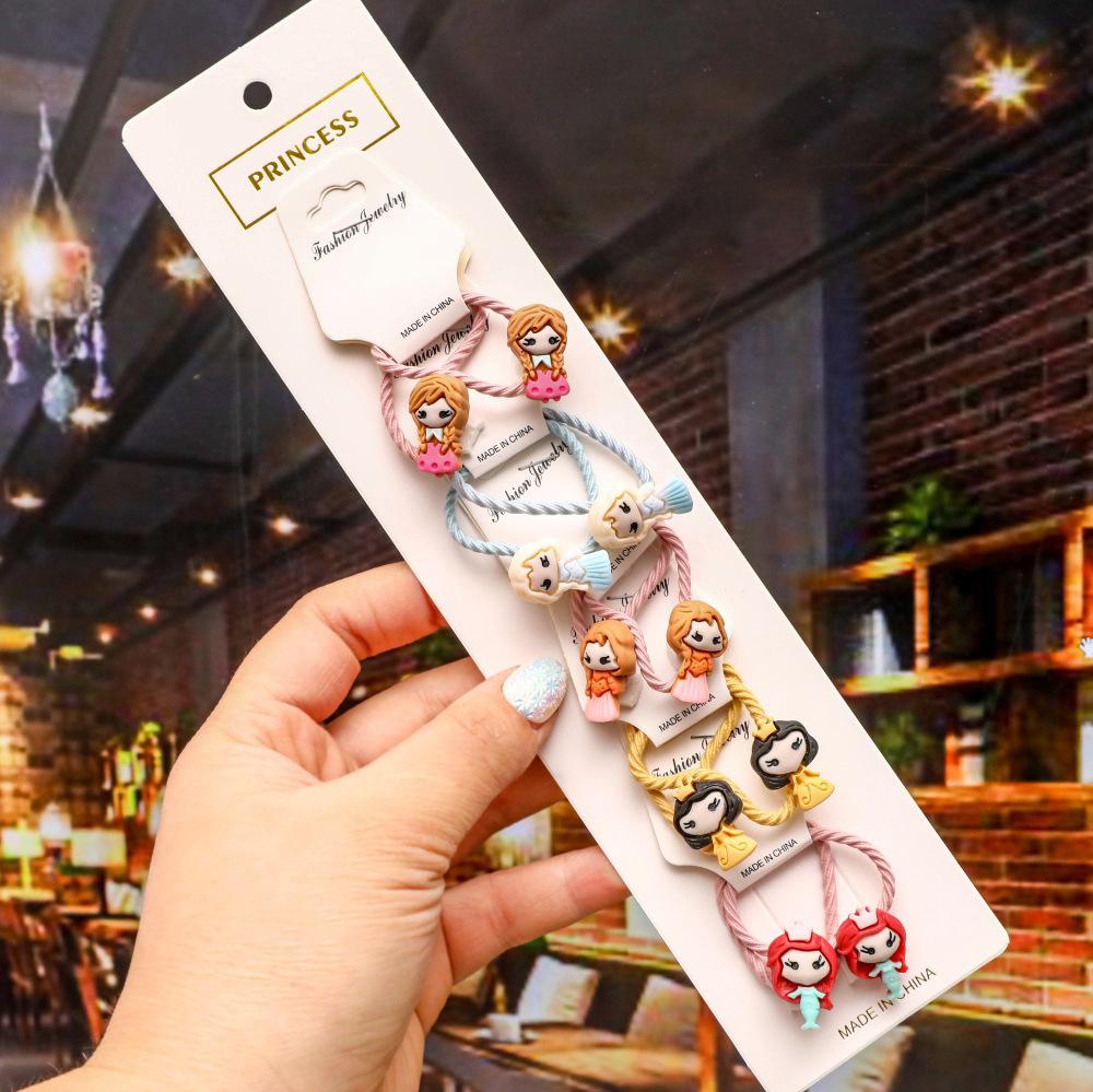 

Мультяшные Животные Цветы Принцесса Скранчи Детские Девочки Дети Эластичные Резинки для Волос Аксессуары Завязка Кольцо для Волос Веревка Головной Убор