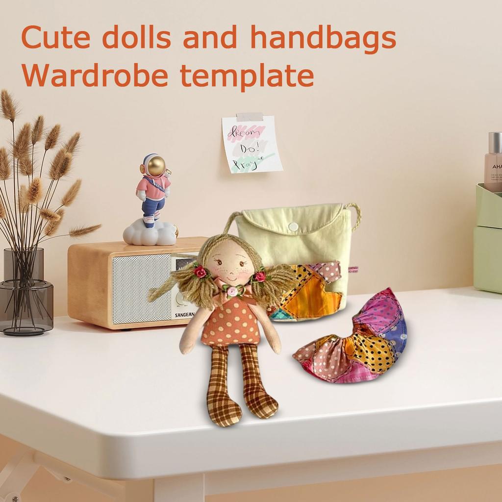 Набір шаблонів гардеробу для ляльки та сумочки