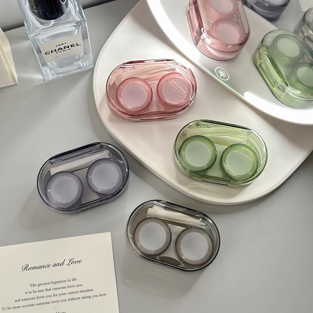 Ins Contact Lens Box Simple and Portable Contact Lens Case Companion Care Box for Girls Contact Lenses Case