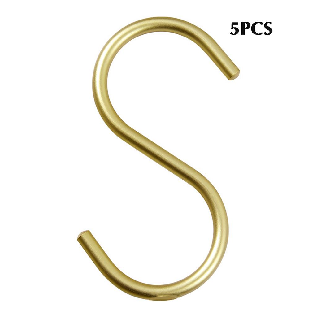 Safety Buckle S Shaped Hooks Easy Installation Hanger Hooks for Pots Pans Plants Bags Cups