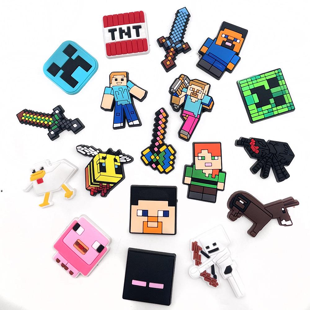 

Minecraft Crocs Charms: Cartoon Shoe Buckles & DIY Accessories