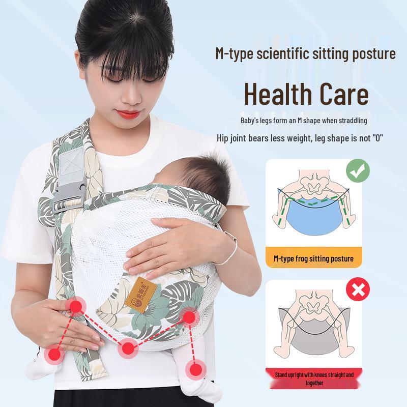 Breathable Newborn Baby Sling: Hands-Free Front Carrier for Summer