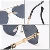 New Luxury Designer Sunglasses Men Women Leopard Rimless Vintage Trendy Shades for Outdoor Travel