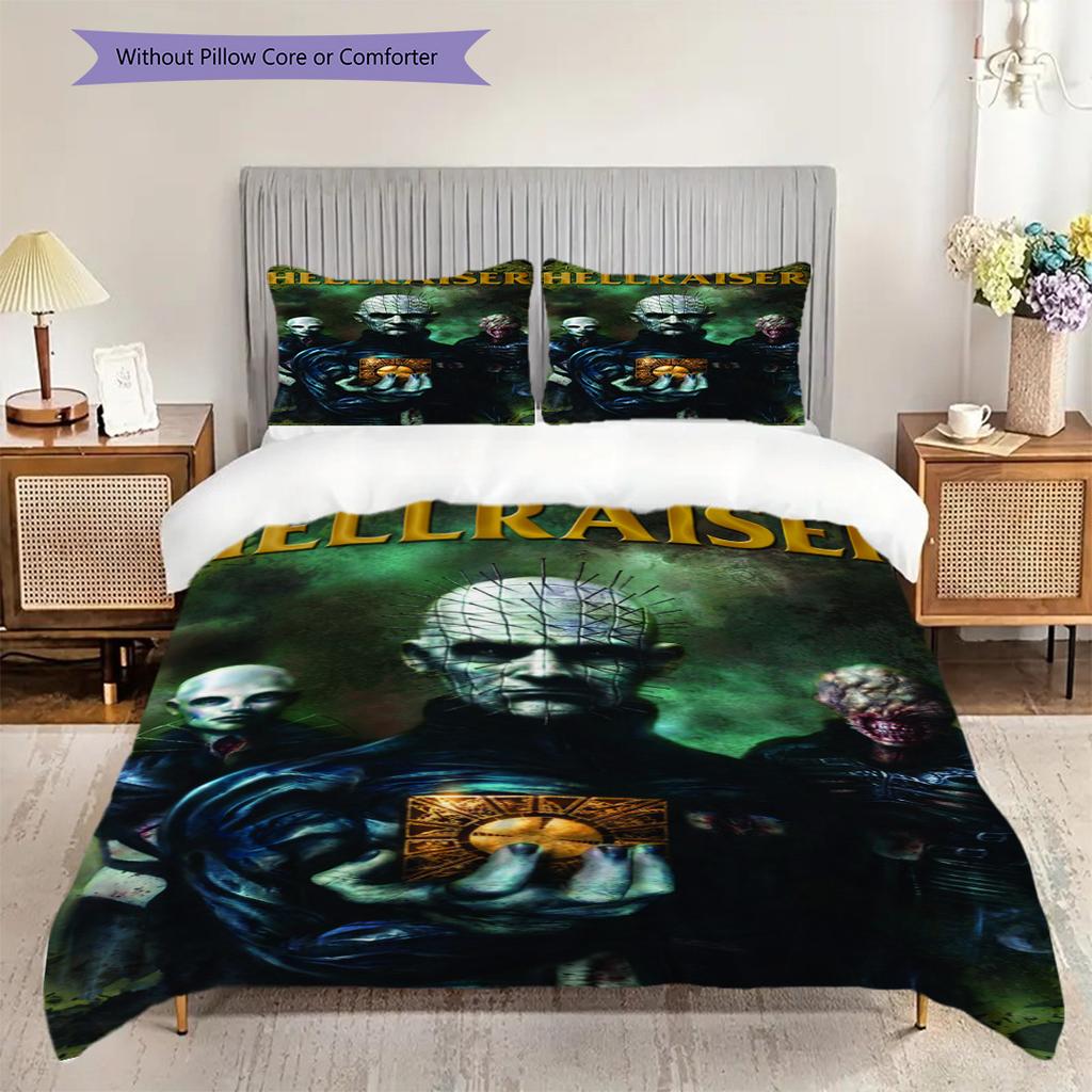 Horror Icons Collage Threepiece Set 1 Duvet Cover 2 Pillowcase Without Core Bedding Set Soft And Comfortable Christmas Birthday Gift