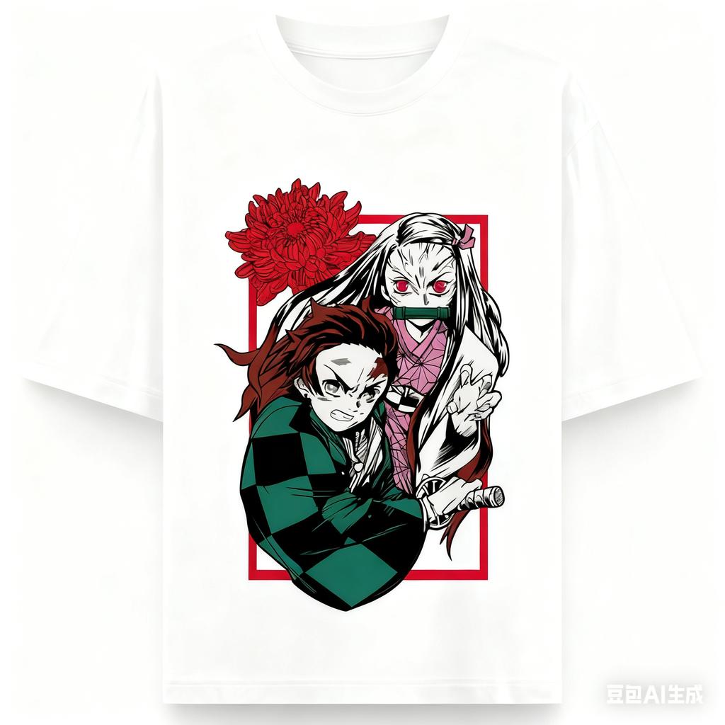Demon Slayer Anime Printing Oversized Cotton Tshirt Men and Women Comfortable Harajuku Trend Y2K  Summer Short Sleeve Tshirt