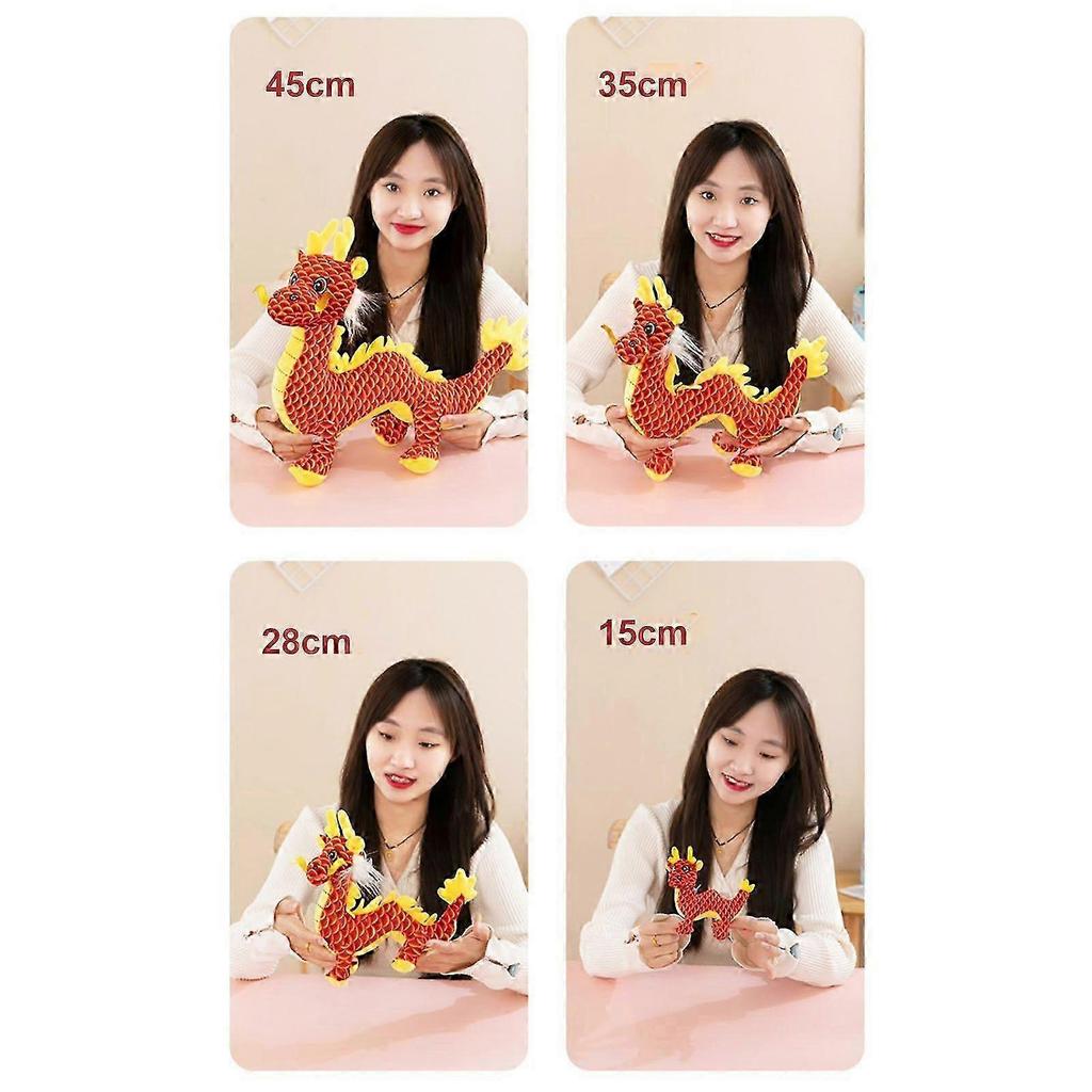 26-27 New Year Dragon Mascot Simulation Dragon Doll Zodiac Dragon Plush Toy