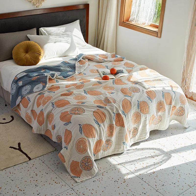 Nordic Cotton Gauze Throw Blanket Single Double Sofa Towel Summer Cool Quilt Couple Adult Bedspread Boho Decor Leisure Blanket