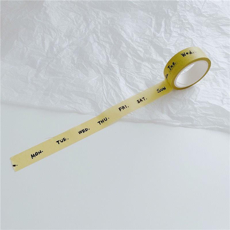 1roll Cute style with simple strokes and paper tape smiley face, dog hand account collage for the week