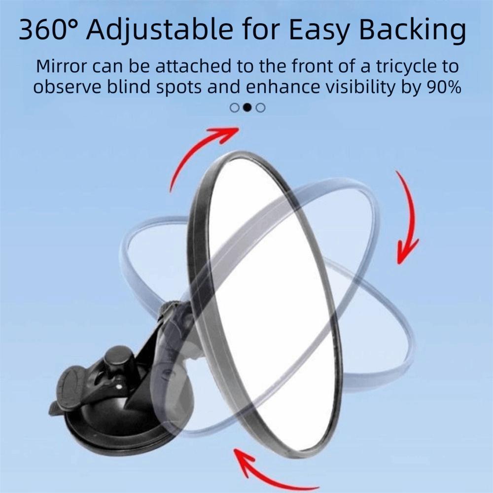 360 Degree Rotation Blind Spot Mirror 11/12.5cm Rearview Convex Mirror Parking Assistance