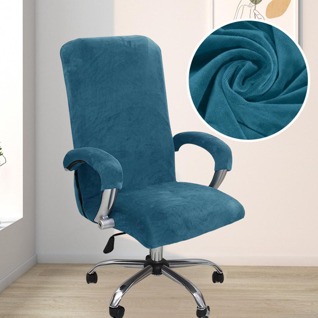 Durable Silver Fox Plush Elastic Chair Covers Dust Resistant Polyester Fabric For Home Office Seats
