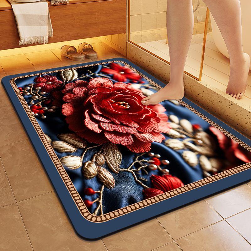 Entrance Mat Bathroom Entrance Door Mat Non Slip Absorbent Wear-resistant Floor Mat Kitchen Mat