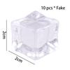 Transparent Photography Props Decoration Crafts Drinks Decoration Simulate Ice Cubes Acrylic Cubes Fake Crystal Artificial Ice