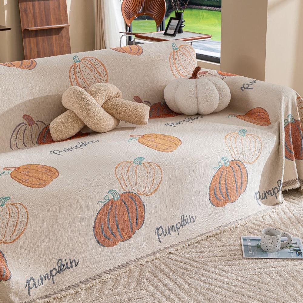 

Чехол для дивана в виде тыквы, коврик, пледы для гостиной, дивана, парная позиция, современный плед для кемпинга, пикника, плед 180x130