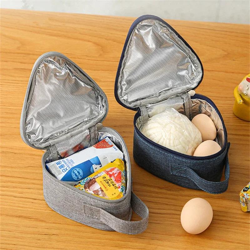 Portable Triangle Insulation Bag Rice and Vegetable Roll Bag Lunch Bag Milk Sandwich Egg Breakfast Bag Insulation Bag