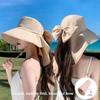 Summer Bow Shawl Bucket Hats For Women Outdoor Sun Protection Visor Korean Fashion Lady Fisherman Hat With Ponytail Cap Female