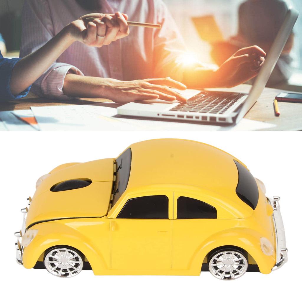 Car 1600DPI Wireless Gaming Sports Car Style Mouse with USB Auto Sleep LED Cordless Computer Mouse for Laptops and Desktops Mouse, 2.4GHz Mouse,