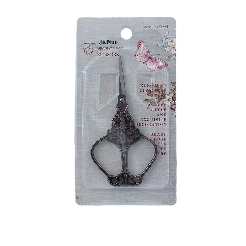 

Светящиеся роскошные маленькие ножницы из нержавеющей стали для вышивки крестом в стиле барокко, винтажные ножницы-сливовая ваза в стиле