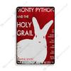 1975 British Comedy Film Monty Python and the Holy Grail Metal Tin Sign Retro Metal Signs Wall Plate Home Bar Club Metal Plaque