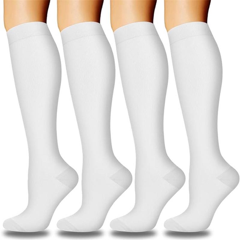 Compression Knee-high Socks Set for Running and Sports - Graduated Support, Multiple Pairs (3/4/6/8)
