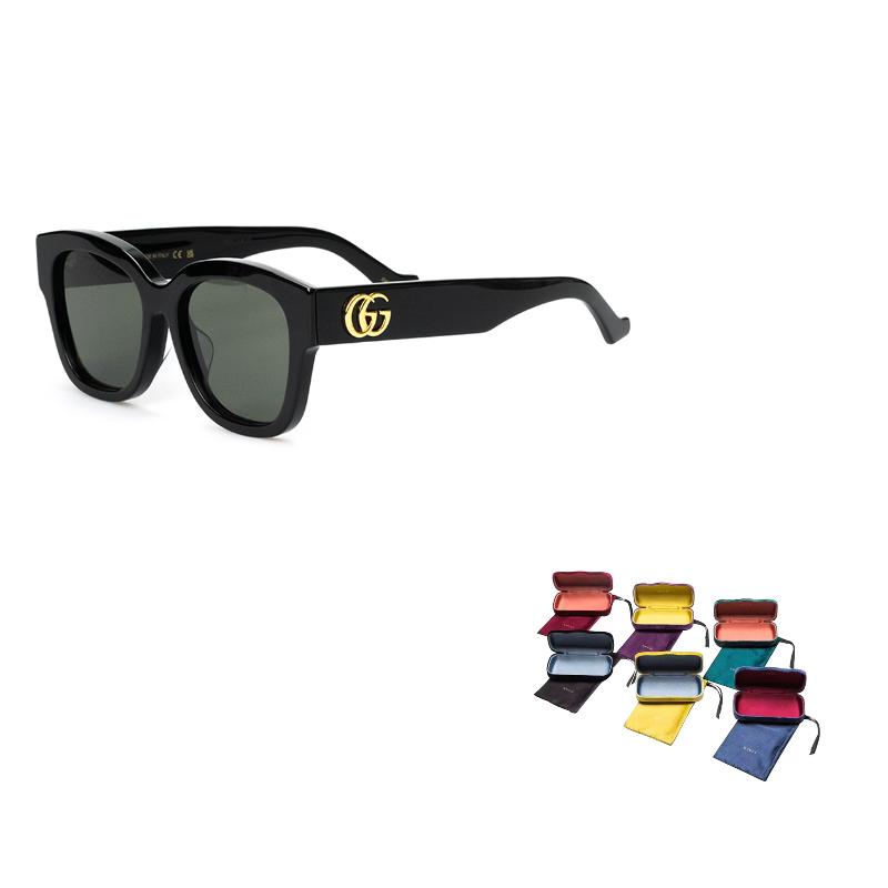 

GUCCI Classic Double G Square Sunglasses Unisex Couple Style F чёрный