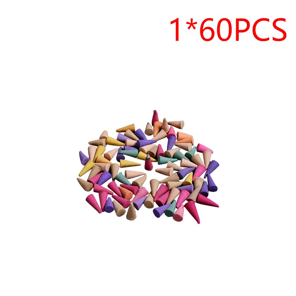 Scented Incense Cones Anxiety Relief Fragrance Incense Cones Natural Scents Granules Meditation Relaxation Sandalwood Cone 60PCS