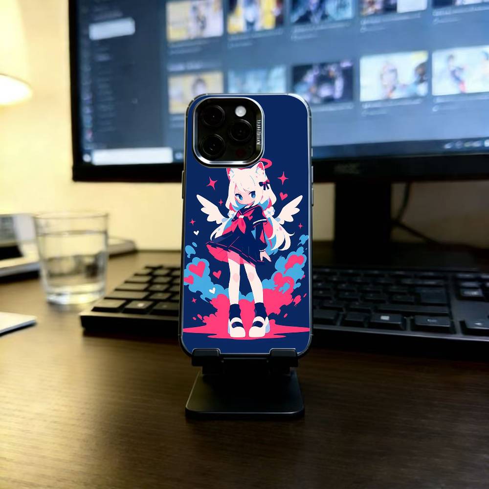 Kawaii Illustration Phone Case For iPhone 17,16,15,14,13,12,11 Plus,Pro Max,XS,Colorful Silver Phone case Funda Cover
