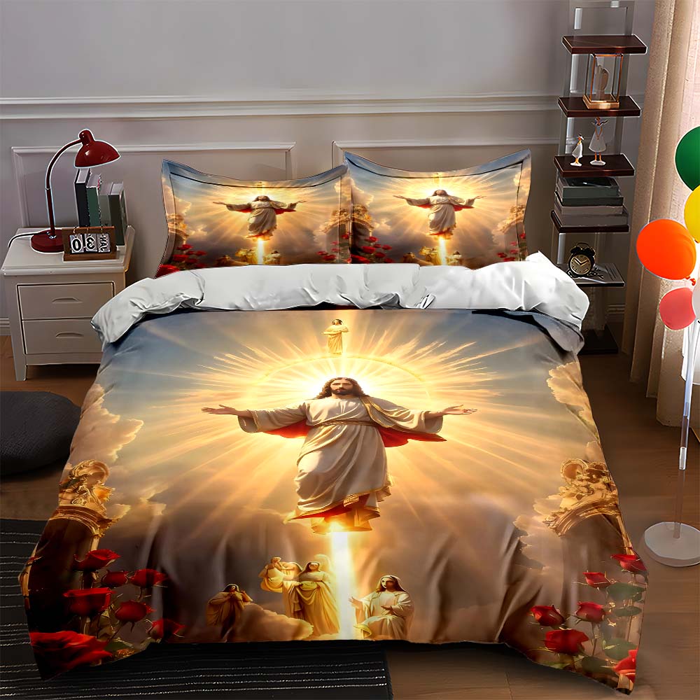 

Radiant divine scene Bedding Duvet cover sets Duvet covers Pillowcases gifts (1 * Duvet Cover 2 * Pillowcases, without duvet insert) 135x200cm