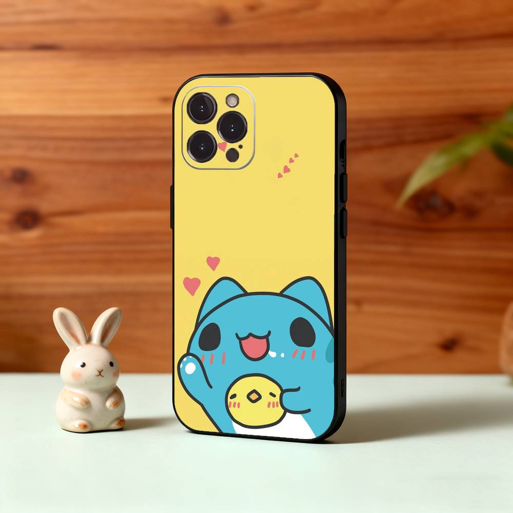Fluffy-Cat B-Bugcat C-Capoo Phone Case For iPhone17,16,15,14,13,12,Plus,Pro Max, 5G Others Soft Black Cover