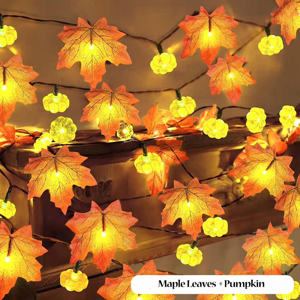 

1,5 м/3 м кленовые листья тыква светодиодная гирлянда гирлянда для осени свадьба праздник вечеринка сад украшения огни 3m20lights USB