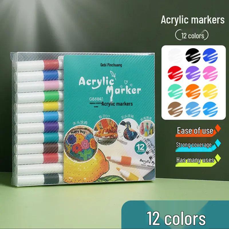 

Набор акриловых маркеров с мягким наконечником, 80 цветов - Не оставляющие пятен, не растекающиеся, накладываемые друг на друга акварельные ручки для детей