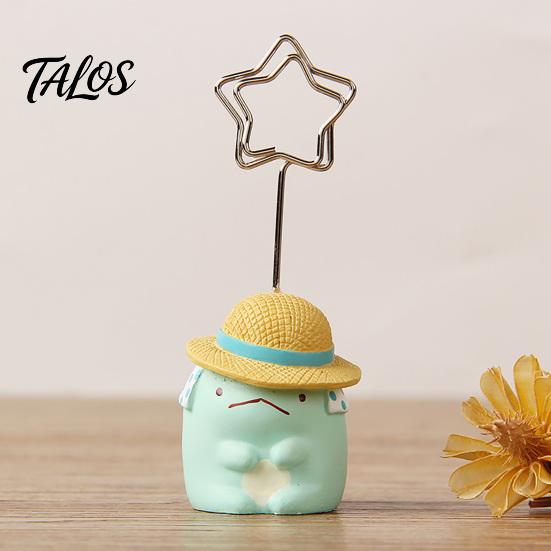 Durable Memo Clip Desktop Stand, Cartoon Animal Message Note Holder, Cute Resin Base Photo Healing Atmosphere Decor Display Clip, Table Number