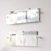 Acrylic Magazine Rack Wall Mount Brochure Holder Floating Bookshelves Italian Literature Organizer Pamphlet Stand Hang Display