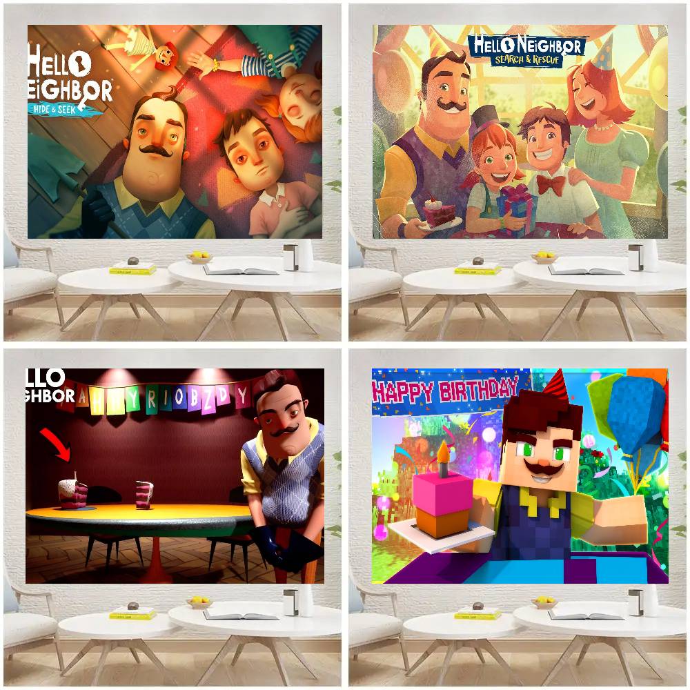 Spiel HELLO N-NEIGHBOR Fotografie Hintergründe Kindergeburtstag Foto Hintergrund Studio Porträts Fotowand Requisiten