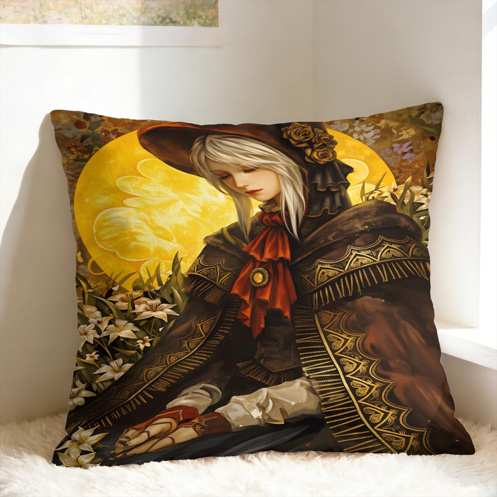 Game Bloodborne Hunter mark Pillow Case  Comfy Pillow Cover Kawaii Cushion Cover For Office Car Home Decor