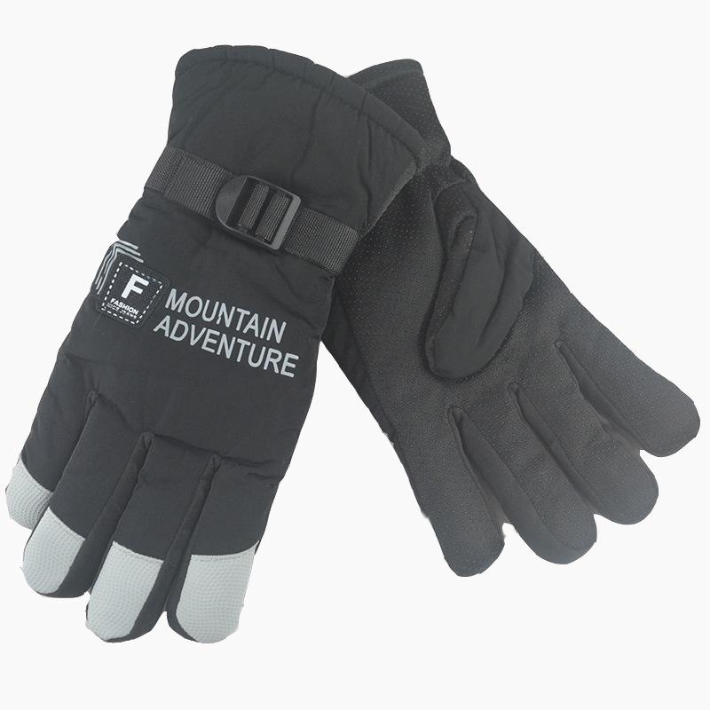 Autumn and Winter New Men's Fleece Thickened Thermal Gloves