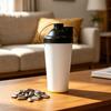 Sunflower Seeds Snack Cup Portable Shell Separator for Car Cup Holder Double Layer Snack Nut Waste Container for Travel