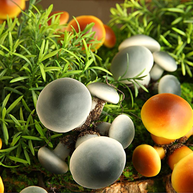 1PC Artificial Plant Cute Micro Landscape DIY Mini Mushrooms Simulated Forest Landscape Accessories Bonsai & Garden Decor