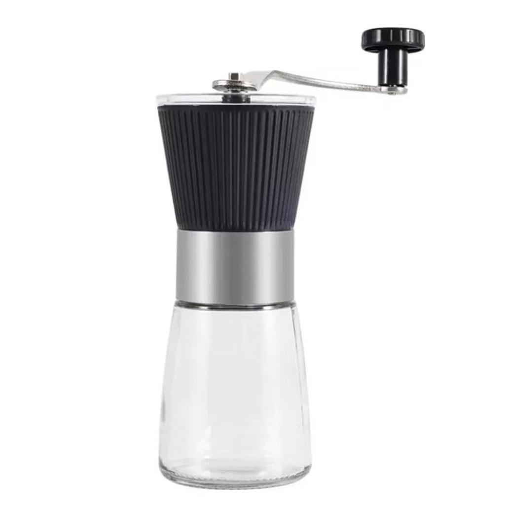 Portable, 160ml Capacity Ceramic Coffee Mill with Adjustable Coarseness, Transparent Cover for Viewing Inside, Perfect for Travel, Camping, Office,