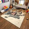Fierce Tiger Printed Carpet with Clouds, Modern Animal Design Rug Suitable for Use As an Anti-slip for Living Room Bedroom Sofas