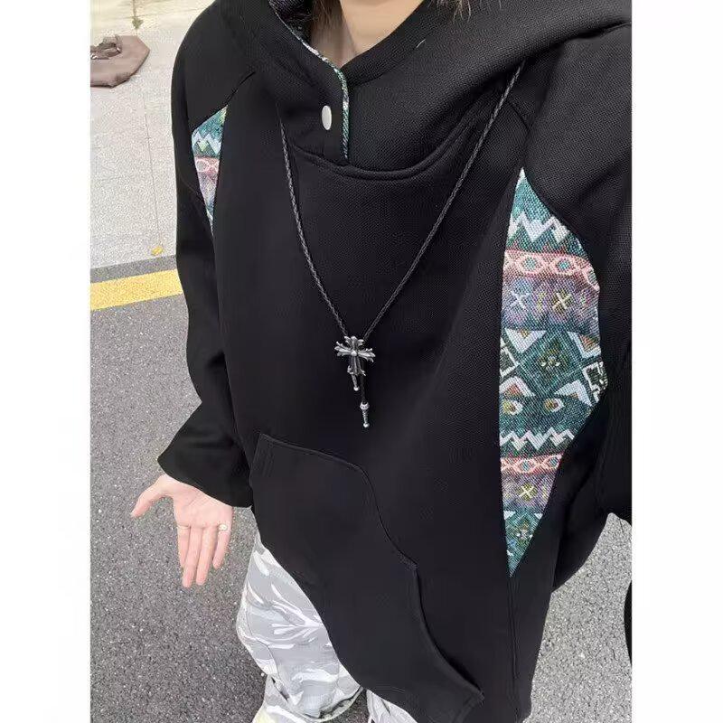 2025 Men's Autumn/Winter Patchwork Hooded Sweatshirt