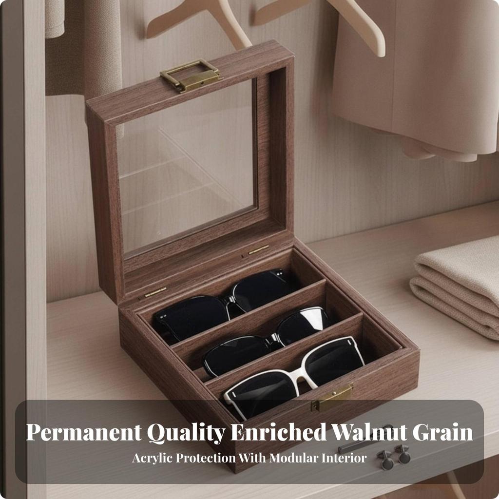 Jewelry Organizer Box with Transparent Lid Dust-Resistant for Dresser, Bedroom