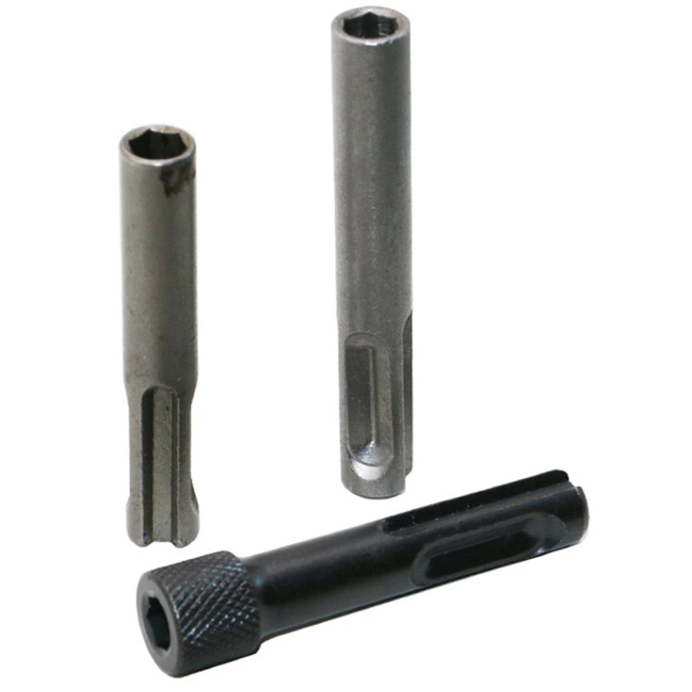 3PC Two Pits Two Slots SDS Internal Hexagonal Extension Sleeve Electric Hammer Impact Drill Bit Conversion Joint Tool Set