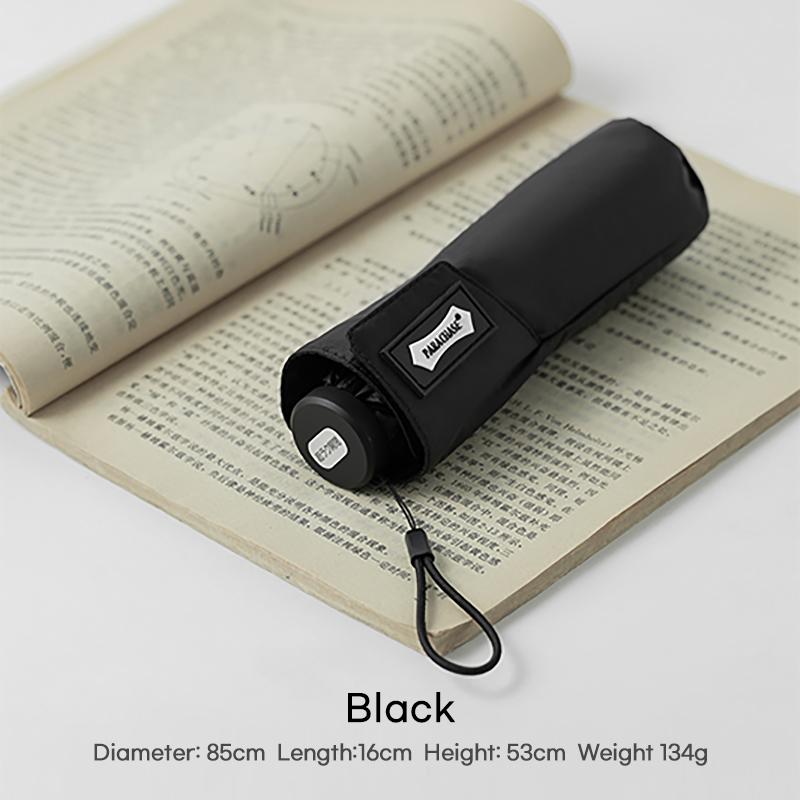 

Сверхлегкий мини-зонт для женщин, японский зонтик от солнца, защита от ультрафиолета, милый солнцезащитный зонт для гольфа UPF50 + чёрный