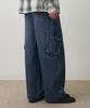 DRAW FIT Miles Washed Denim Cargo Pants [Deep Blue]