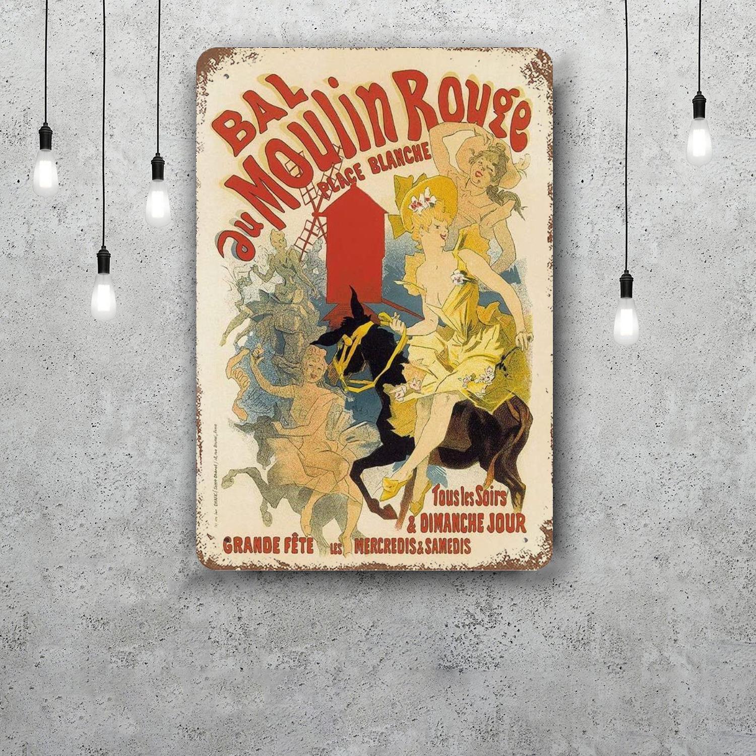

lautrec painter Decor Poster Vintage Tin Sign Metal Sign Decorative Plaque for Pub Bar Man Cave Club Wall Decoration 20x30cm（7.8x11.8inch）