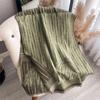 Korean Version Striped Simple Style Double-Sided Imitation Cashmere Scarf Winter High-End Temperament Women'S Warm Shawl